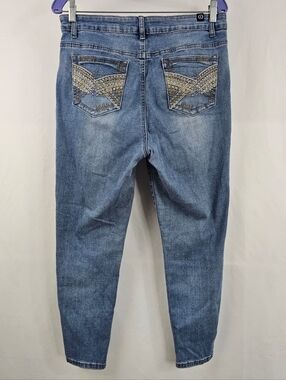 Our Republic For All Embellished Medium Wash High Rise Skinny Jeans, 12